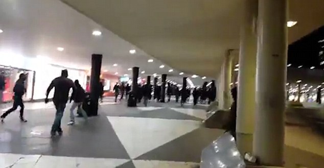 Masked mob rampage through Stockholm train station 'looking to attack refugee children'
